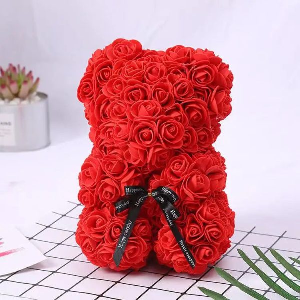 Rose Flower Teddy Bear 25cm Romantic Gift with Box Rose Flower Teddy Bear 25cm Romantic Gift with Box