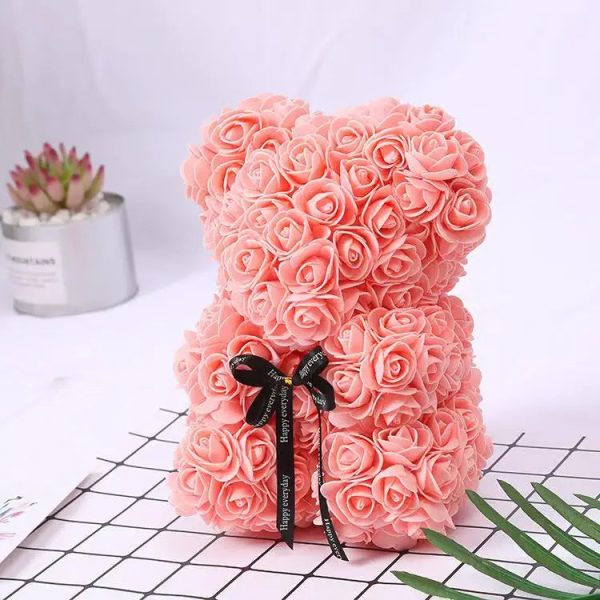Rose Flower Teddy Bear 25cm Romantic Gift with Box Rose Flower Teddy Bear 25cm Romantic Gift with Box
