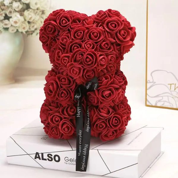 Rose Flower Teddy Bear 25cm Romantic Gift with Box Rose Flower Teddy Bear 25cm Romantic Gift with Box