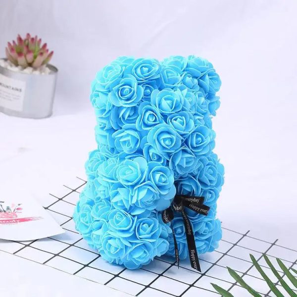 Rose Flower Teddy Bear 25cm Romantic Gift with Box Rose Flower Teddy Bear 25cm Romantic Gift with Box