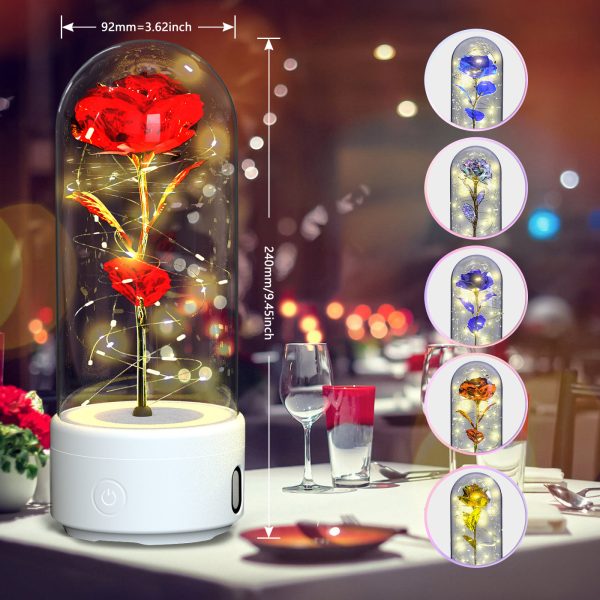 Rose Flowers Led Light And Bluetooth Speaker Rose Flowers Led Light And Bluetooth Speaker