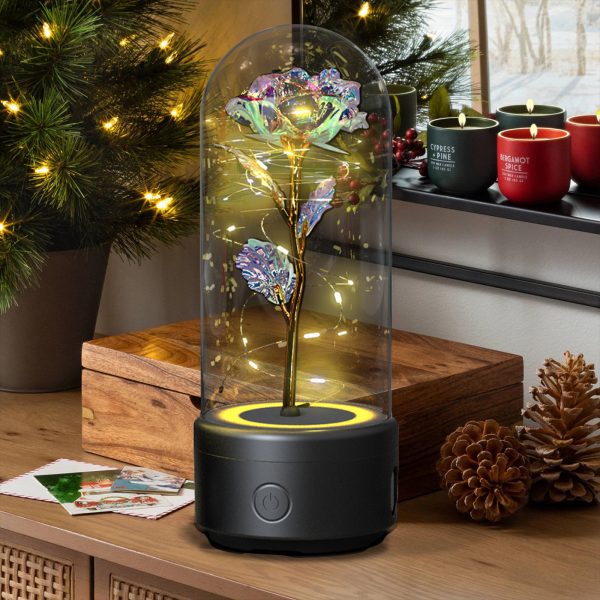 Rose Flowers Led Light And Bluetooth Speaker Rose Flowers Led Light And Bluetooth Speaker