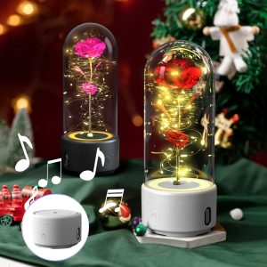 Rose Flowers Led Light And Bluetooth Speaker Rose Flowers Led Light And Bluetooth Speaker