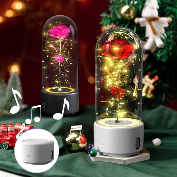 Rose Flowers Led Light And Bluetooth Speaker Rose Flowers Led Light And Bluetooth Speaker
