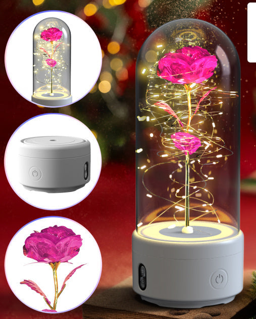Rose Flowers Led Light And Bluetooth Speaker Rose Flowers Led Light And Bluetooth Speaker