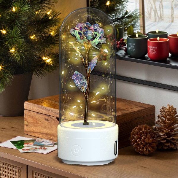 Rose Flowers Led Light And Bluetooth Speaker Rose Flowers Led Light And Bluetooth Speaker