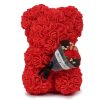 Rose Teddy Bear with Artificial Flowers – Romantic Gift for Girlfriend, Wife, or Mom