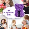Rose Teddy Bear with Artificial Flowers – Romantic Gift for Girlfriend, Wife, or Mom