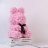 Rose Teddy Bear with Artificial Flowers – Romantic Gift for Girlfriend, Wife, or Mom