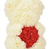 Rose Teddy Bear with Artificial Flowers – Romantic Gift for Girlfriend, Wife, or Mom