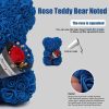 Rose Teddy Bear with Artificial Flowers – Romantic Gift for Girlfriend, Wife, or Mom