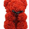 Rose Teddy Bear with Artificial Flowers – Romantic Gift for Girlfriend, Wife, or Mom