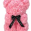 Rose Teddy Bear with Artificial Flowers – Romantic Gift for Girlfriend, Wife, or Mom