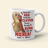 Roses Are Red Foxes Are Clever Personalized Mug, Couple Gift