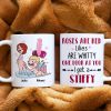Roses Are Red, Lilies Are Whitty, Gift For Couple, Personalized Mug, Naughty Couple Mug, Anniversary Gift