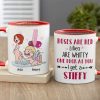 Roses Are Red, Lilies Are Whitty, Gift For Couple, Personalized Mug, Naughty Couple Mug, Anniversary Gift
