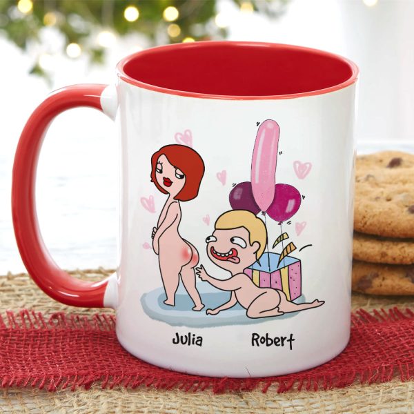 Roses Are Red, Lilies Are Whitty, Gift For Couple, Personalized Mug, Naughty Couple Mug, Anniversary Gift