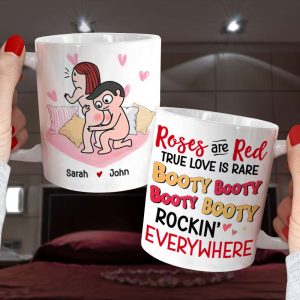Roses Are Red, True Love is Rare, Personalized Couple Mug, Gift For Couple