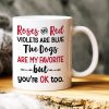 Roses Are Red, Violets Are Blue, Gift For Couple, Personalized Mug, Dog Walking Mug, Anniversary Gift