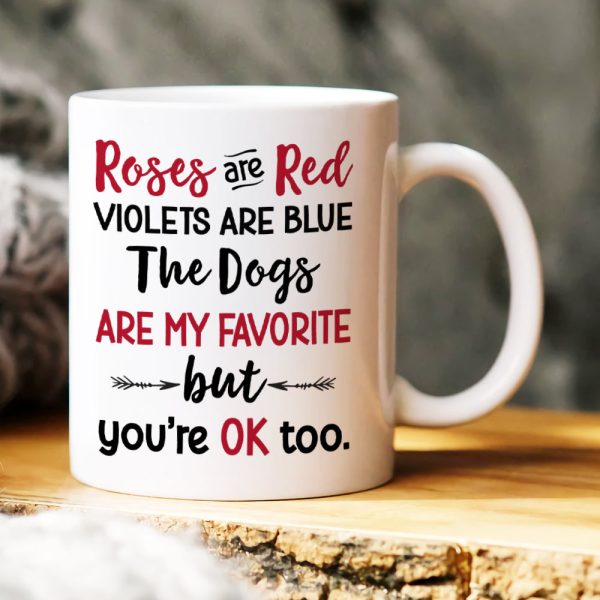 Roses Are Red, Violets Are Blue, Gift For Couple, Personalized Mug, Dog Walking Mug, Anniversary Gift