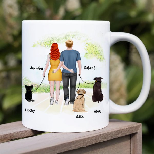 Roses Are Red, Violets Are Blue, Gift For Couple, Personalized Mug, Dog Walking Mug, Anniversary Gift