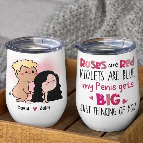 Roses Are Red, Violets Are Blue, Gift For Couple, Personalized Tumbler, Naughty Couple Tumbler, Couple Gift