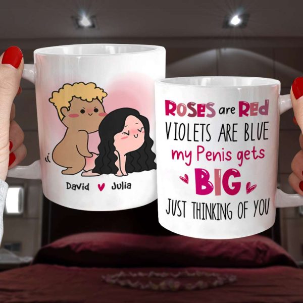 Roses Are Red, Violets Are Blue, Gift For Couple, Personalized Tumbler, Naughty Couple Tumbler, Couple Gift