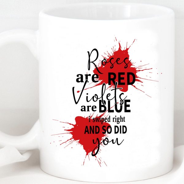 Roses Are Red Violets Are Blue Personalized Custom Photo Valentine Anniversary Couples Mug H586 Roses Are Red Violets Are Blue Personalized Custom Photo Valentine Anniversary Couples Mug H586