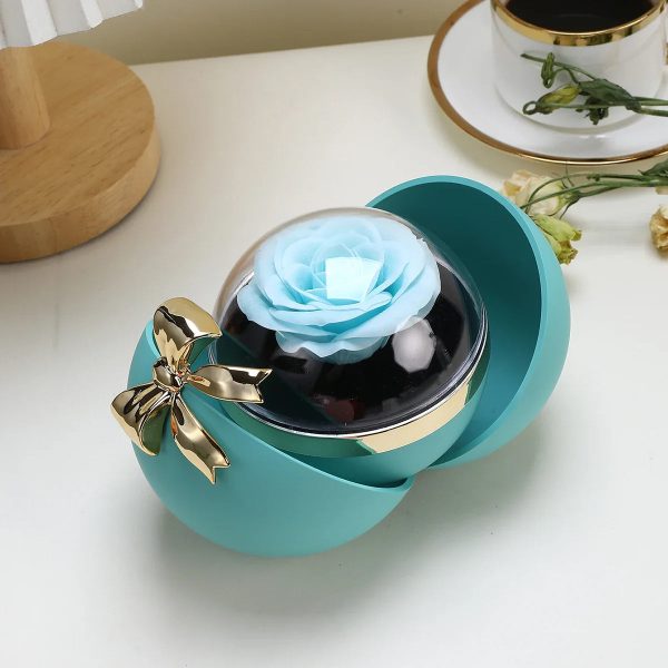 Round Eternal Rose Gift Box for Necklace, Ring, and Jewelry Round Eternal Rose Gift Box for Necklace, Ring, and Jewelry