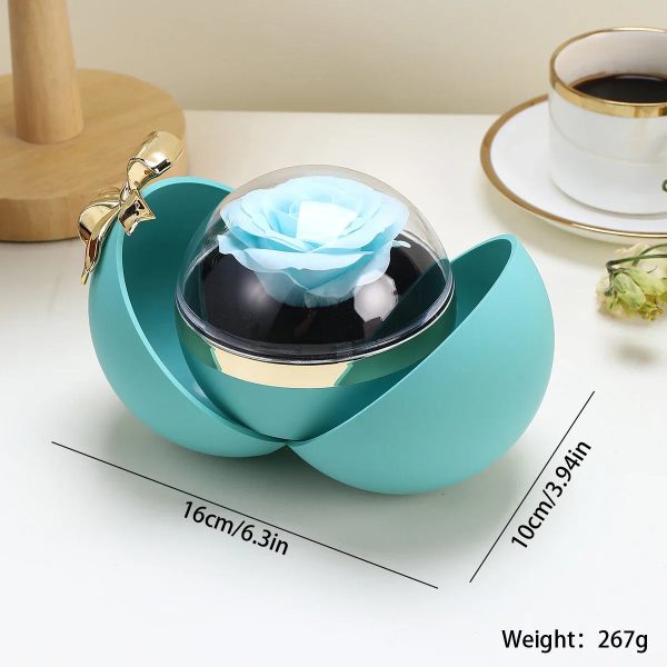 Round Eternal Rose Gift Box for Necklace, Ring, and Jewelry Round Eternal Rose Gift Box for Necklace, Ring, and Jewelry