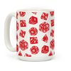RPG Dice Pattern Coffee Mug RPG Dice Pattern Coffee Mug