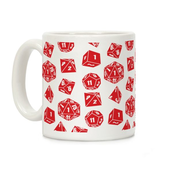 RPG Dice Pattern Coffee Mug RPG Dice Pattern Coffee Mug