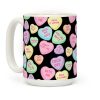 Rude Sassy Candy Hearts Pattern Coffee Mug