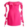Ruffled Off Shoulder Sleeveless Bandage Mini Dress Ruffled Off Shoulder Sleeveless Bandage Mini Dress
