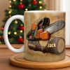 Rugged Chainsaw And Wood Design - Personalized Custom Coffee Mug - JBS063_MG Rugged Chainsaw And Wood Design - Personalized Custom Coffee Mug - JBS063_MG
