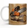 Rugged Chainsaw And Wood Design - Personalized Custom Coffee Mug - JBS063_MG Rugged Chainsaw And Wood Design - Personalized Custom Coffee Mug - JBS063_MG