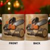 Rugged Chainsaw And Wood Design - Personalized Custom Coffee Mug - JBS063_MG Rugged Chainsaw And Wood Design - Personalized Custom Coffee Mug - JBS063_MG