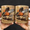 Rugged Chainsaw And Wood Design - Personalized Custom Coffee Mug - JBS063_MG Rugged Chainsaw And Wood Design - Personalized Custom Coffee Mug - JBS063_MG