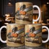 Rugged Chainsaw And Wood Design - Personalized Custom Coffee Mug - JBS063_MG Rugged Chainsaw And Wood Design - Personalized Custom Coffee Mug - JBS063_MG