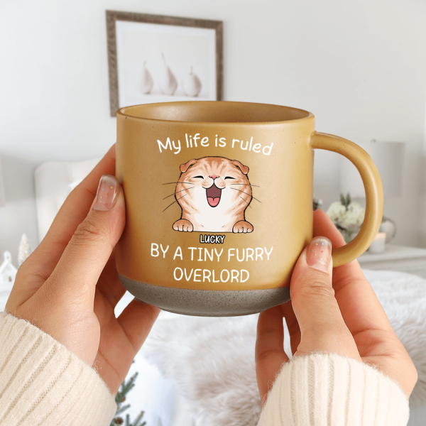 Ruled By Tiny Furry Overlords For Cat Lover Pottery Mug TH10 892093 Ruled By Tiny Furry Overlords For Cat Lover Pottery Mug TH10 892093