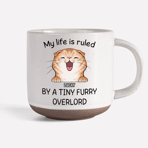 Ruled By Tiny Furry Overlords For Cat Lover Pottery Mug TH10 892093 Ruled By Tiny Furry Overlords For Cat Lover Pottery Mug TH10 892093