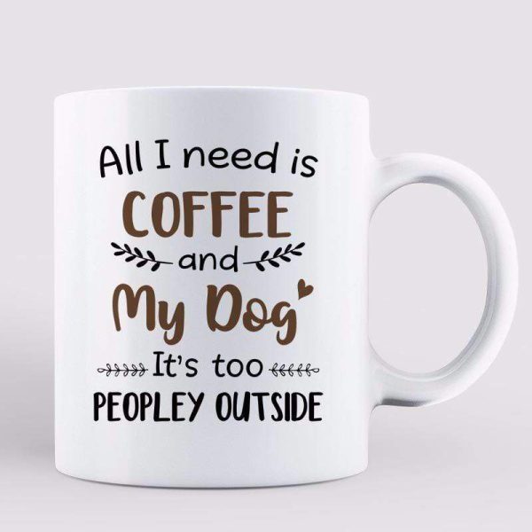 Run On Coffee And Dogs Personalized Coffee Mug