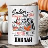 Salem Book Club Witches Personalized Mug, Spooky Halloween Reading Girl Gift with Custom Name Salem Book Club Witches Personalized Mug, Spooky Halloween Reading Girl Gift with Custom Name