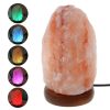 Salt Lamp Natural Hand Carved Wooden Base Salt Lamp Natural Hand Carved Wooden Base