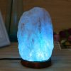 Salt Lamp Natural Hand Carved Wooden Base Salt Lamp Natural Hand Carved Wooden Base