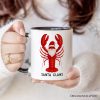 Santa Claws Lobster Personalized Mug, Funny Pun Coastal Christmas Holiday Gift with Custom Name Santa Claws Lobster Personalized Mug, Funny Pun Coastal Christmas Holiday Gift with Custom Name