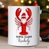 Santa Claws Lobster Personalized Mug, Funny Pun Coastal Christmas Holiday Gift with Custom Name Santa Claws Lobster Personalized Mug, Funny Pun Coastal Christmas Holiday Gift with Custom Name