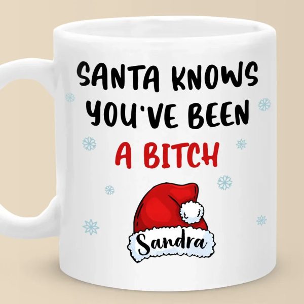 Santa Knows Who You Are - Friend Personalized Custom Mug - Christmas Gift, Birthday Gift For Best Friends, Family Members, Coworkers, Yourself Santa Knows Who You Are - Friend Personalized Custom Mug - Christmas Gift, Birthday Gift For Best Friends, Family Members, Coworkers, Yourself