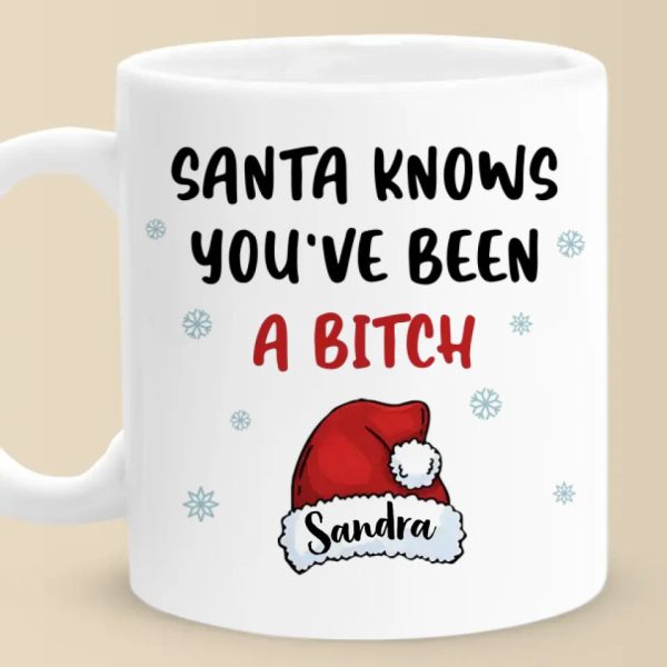 Santa Knows Who You Are - Friend Personalized Custom Mug - Christmas Gift, Birthday Gift For Best Friends, Family Members, Coworkers, Yourself Santa Knows Who You Are - Friend Personalized Custom Mug - Christmas Gift, Birthday Gift For Best Friends, Family Members, Coworkers, Yourself