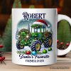 Santa's Favorite Farmer Personalized Mug, Christmas Green Tractor Gift with Custom Name Santa's Favorite Farmer Personalized Mug, Christmas Green Tractor Gift with Custom Name
